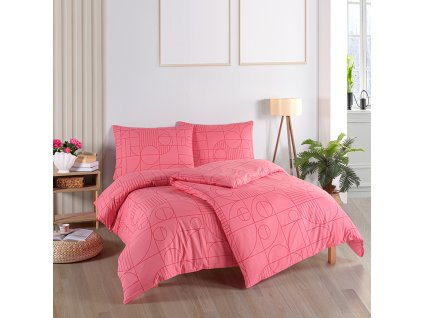 Bavlnene povleceni Geo Sunset Coral 140x200 BedTex 339741