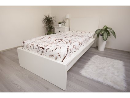 Mikroflanelové prostěradlo EXCLUSIVE 90x200 - Mramor hnědý