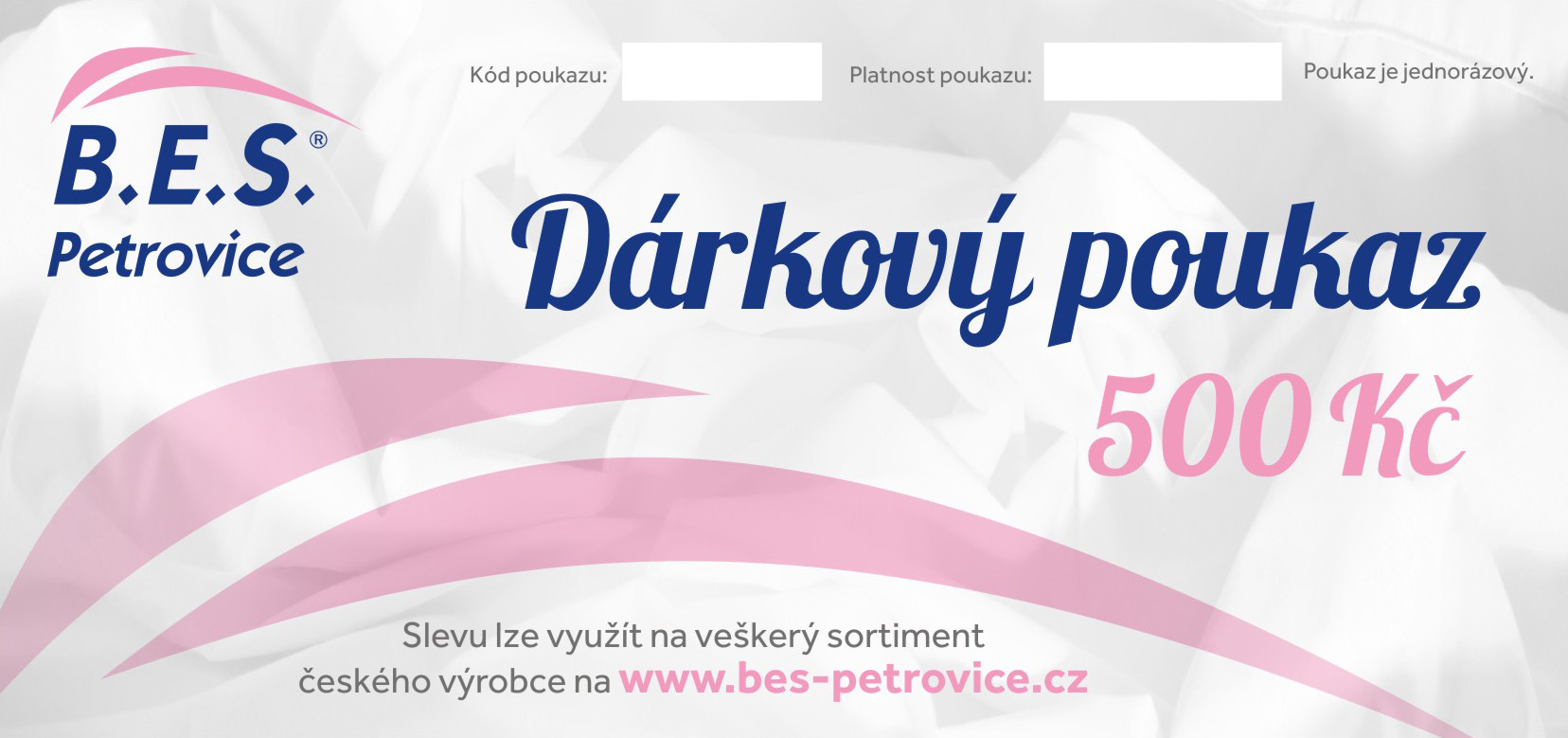 B.E.S. - Petrovice, s.r.o. Dárkový poukaz v hodnotě - 500 Kč