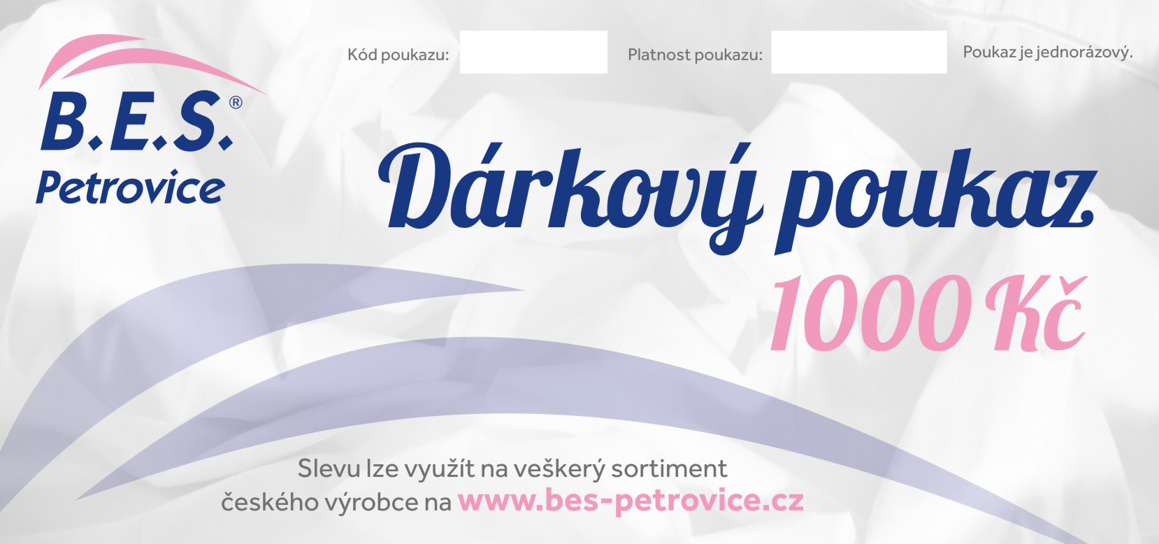 B.E.S. - Petrovice, s.r.o. Dárkový poukaz v hodnotě - 1000 Kč