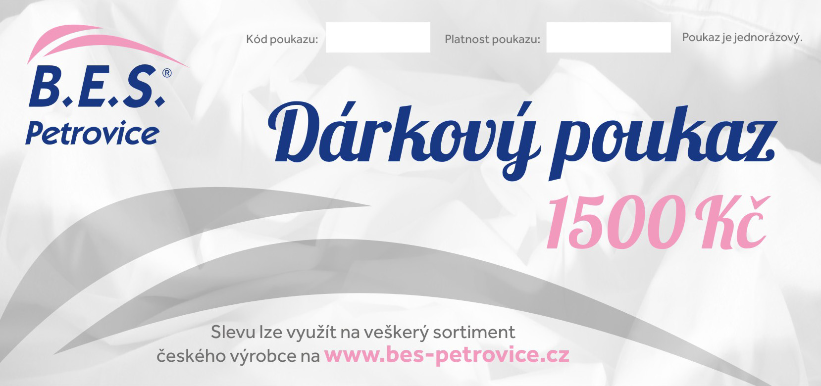 B.E.S. - Petrovice, s.r.o. Dárkový poukaz v hodnotě - 1500 Kč