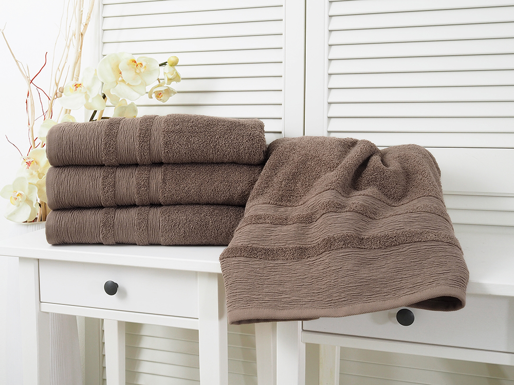 Levně Bavlněný froté ručník 50x100 Luxury - Brown