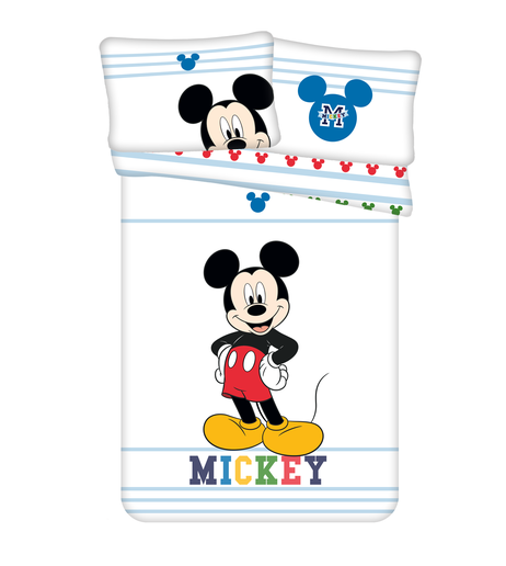 Levně Jerry Fabrics s. r. o. Bavlněné povlečení do postýlky 135x100 + 40x60 - Mickey color baby
