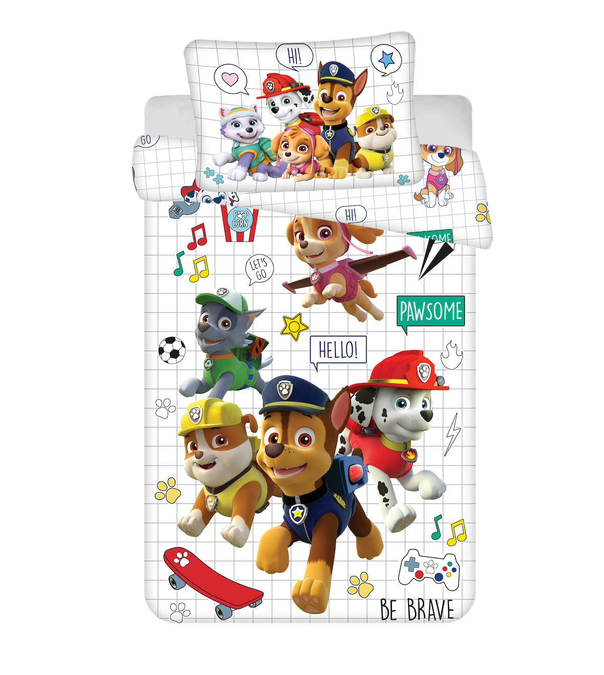 Jerry Fabrics s. r. o. Bavlněné povlečení do postýlky 135x100 + 40x60 - Paw Patrol 