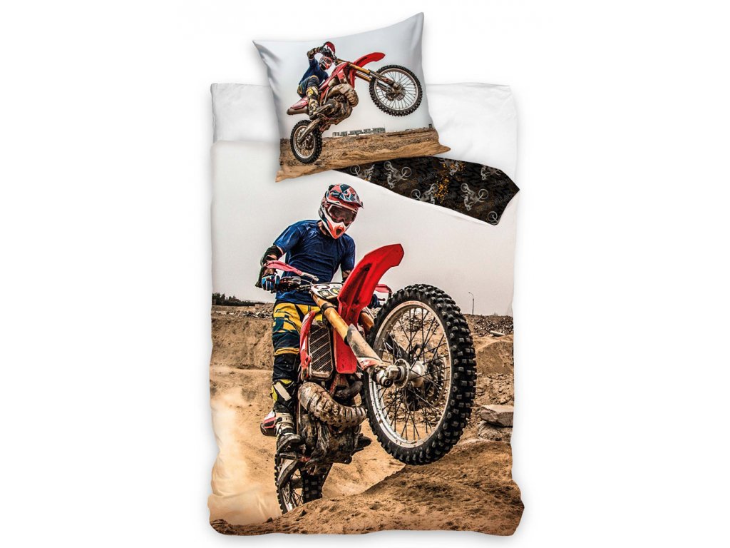 TipTrade Povlečení bavlněné 140x200 +70x90 - Motocross FMX