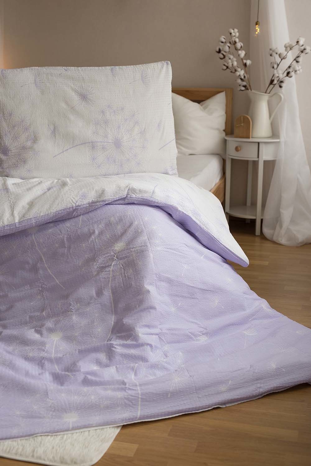 Jerry Fabrics s. r. o. Povlečení KREP 140x200+70x90 - Pampelišky Chmýří