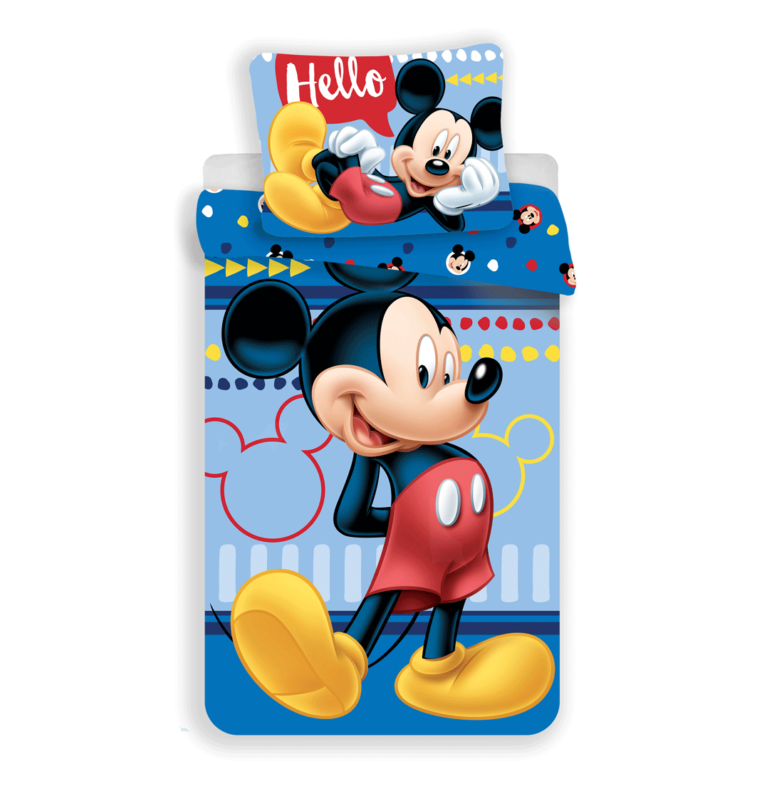 Jerry Fabrics s. r. o. Povlečení Licenční 140x200+70x90 - Mickey 004 Hello