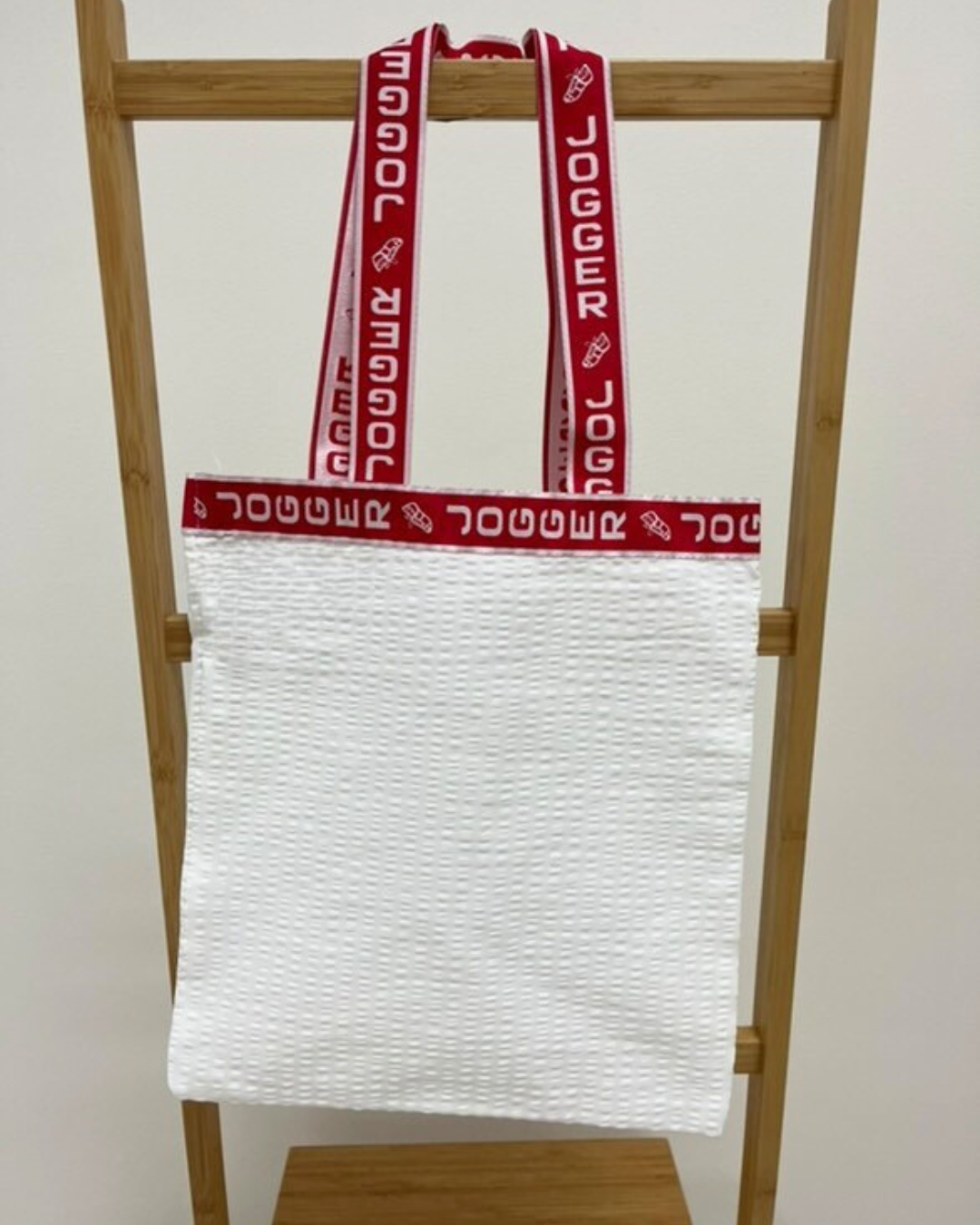 B.E.S. - Petrovice, s.r.o. Látková taška - 31x33cm - vzor Bílá s červeným lemem