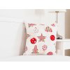 Vánoční dekorační polštářek 45x45 - Vánoční káro