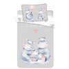 Bavlněné povlečení do postýlky 135x100 + 40x60 - Hrošíci baby