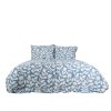Povlečení DELUXE z bavlněného saténu 140x200+70x90 - Blue Flowers
