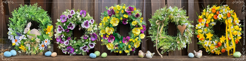 Jarní věnce na dveře