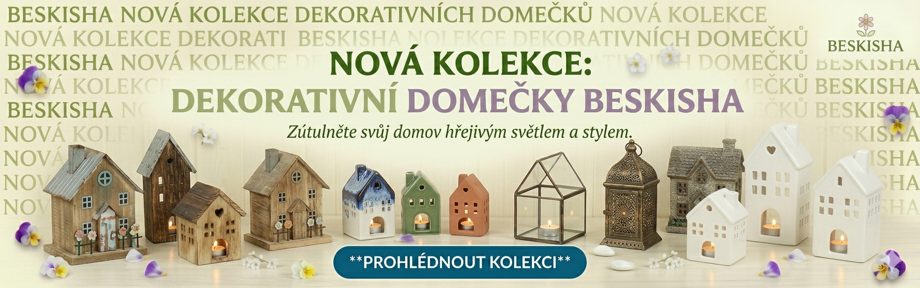 Dekorativní domečky na stůl