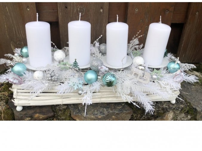 Keramický adventní věnec na stůl
