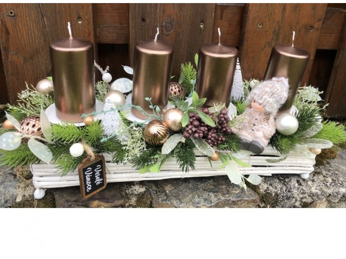 Keramický adventní věnec na stůl