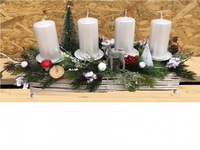 Keramický adventní věnec na stůl