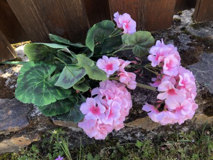 Umělá květina růžový muškát 45 cm