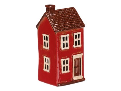 Svícen keramický domek na čajovou svíčku 19 cm b