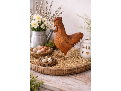 rezavý kohout jarní dekorace