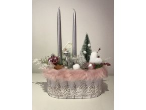 Vánoční dekorace stříbrné svíčky
