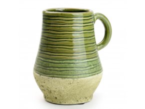 KERAMICKÁ VÁZA S UCHEM 15.5x13x17 CM
