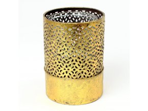 Zlatá kovová lampa 12x8,5x8,5CM