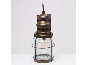 Hnědá lampa s led světlem 29CM