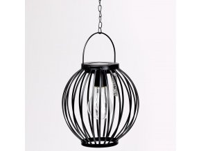 černá kovová led lampa 17,5x17,5x66CM