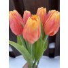 Umělé tulipány do vázy oranžové 43 cm 6 ks