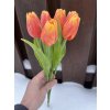 Umělé tulipány do vázy oranžové 43 cm 6 ks