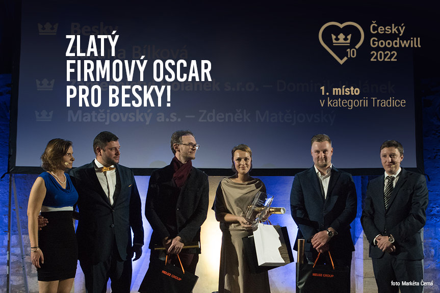 Zlatý Firmový Oscar pro Besky! — Český Goodwill 2022, 1. místo v kategorii Tradice
