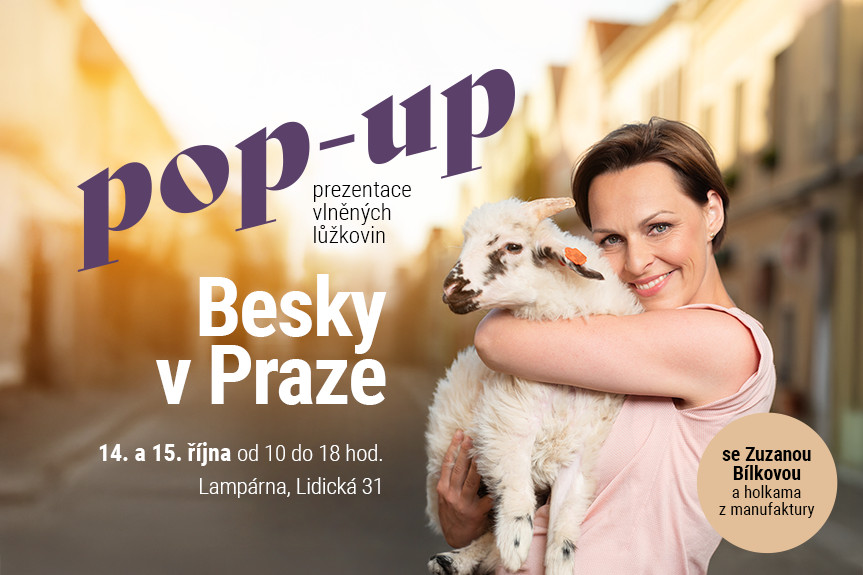 Pop-up prezentace vlněných lůžkovin Besky v Praze — se Zuzanou Bílkovou