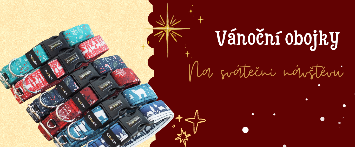 Vánoční obojky pro psy