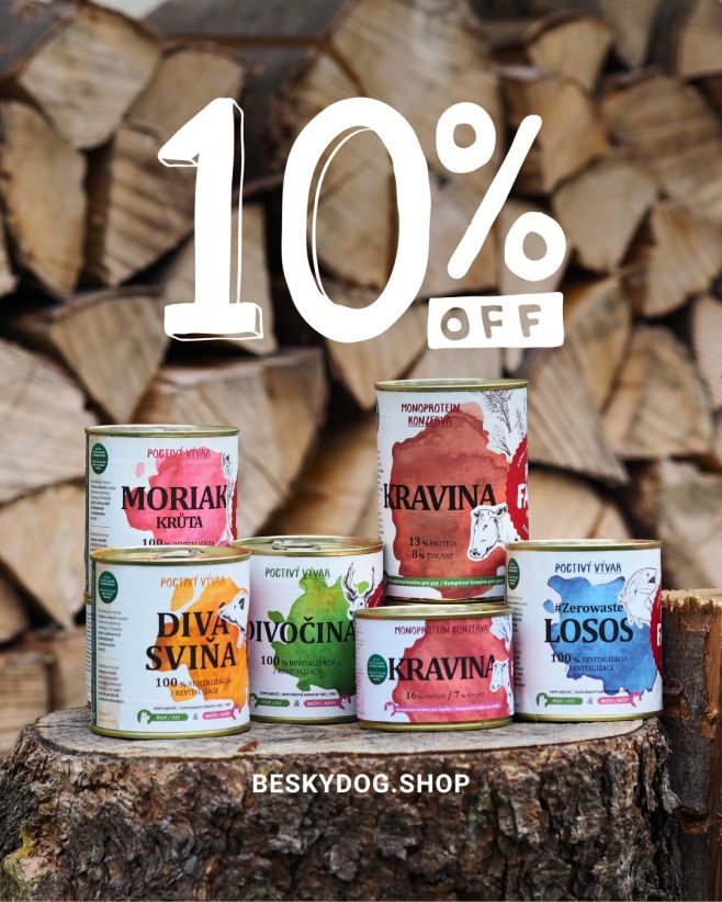 AKČNÍ SLEVA 10% na produkty od Pet Farm Family 🐾 Kvalitní konzervy a vývary plné masa, zeleniny a bylinek 🌿 - neváhejte,...