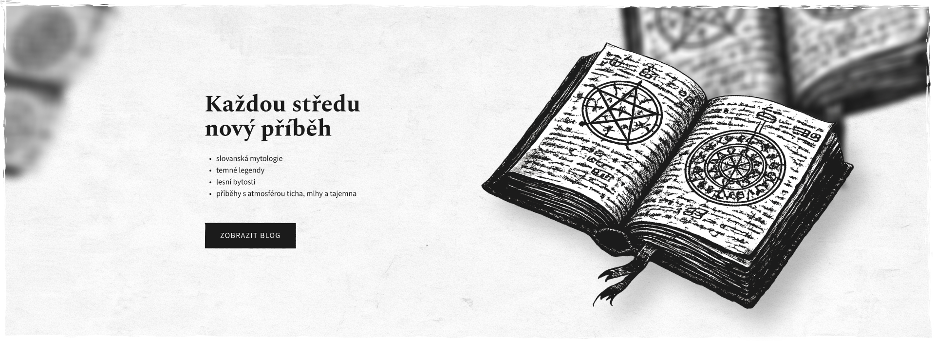 Blog Běsoháj – otevřená kniha s magickými symboly, slovanská mytologie a temné příběhy