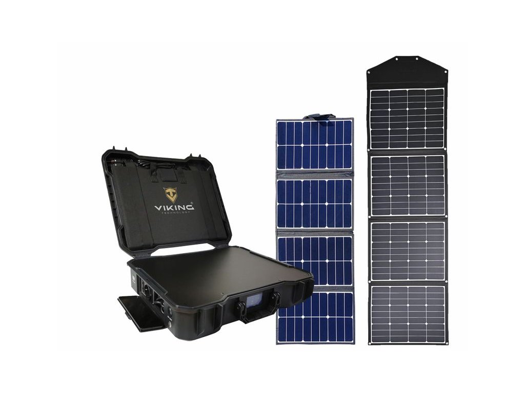 2543 1 set bateriovy generator viking x 1000 solarni panel x80 a solarni panel viking l180