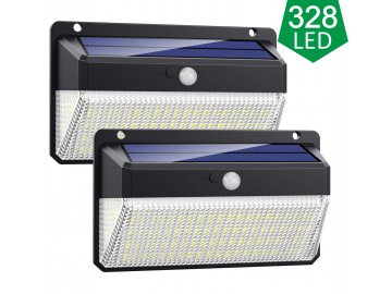 Venkovní solární LED světlo s pohybovým senzorem M328 SET (Barva Černá)