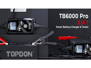 TOPDON Nabíječka a tester baterie TB6000Pro (Barva Černá)