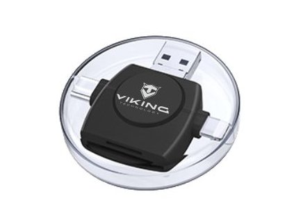 Viking čtečka paměťových karet V4 USB3.0 4V1 (Barva Černá)