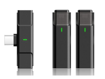 Sada bezdrátových mikrofonů Viking M302/USB-C (Barva Černá)