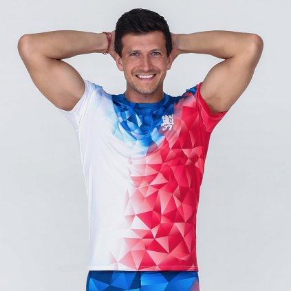 pánské sportovní tričko česká vlajka český lev