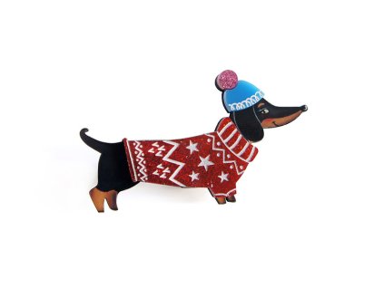 Laliblue Dachshund brooch