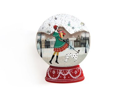 Laliblue Christmas shopping snowball brooch