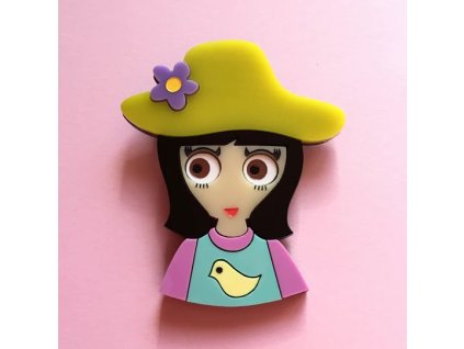 Isa Duval Adele Acrylic brooch