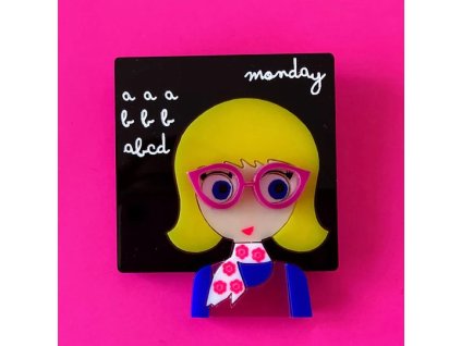 Isa Duval Alison Acrylic brooch