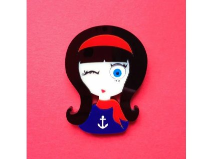 Isa Duval Betty Acrylic brooch