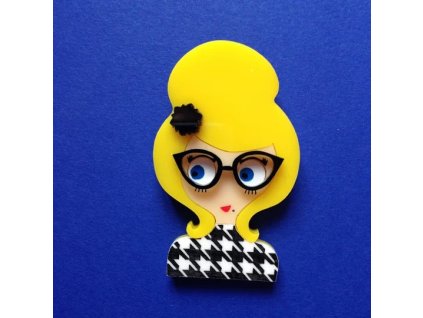 Isa Duval Denise Acrylic brooch