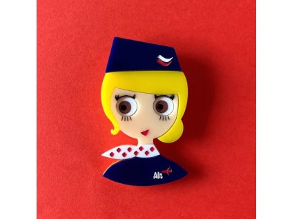 Isa Duval France Acrylic brooch