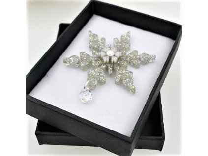 Cherry Loco Glitter snowflake pin