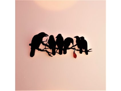 Cherry Loco Murder of Crows brooch